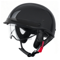 Casque de moto demi-face ABS en blanc - Style rétro - Certifié DOT & 3C - Unisexe - Direct usine