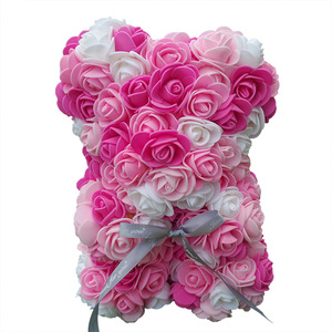 Oso de poliestireno Rosa Oso de flores San Valentín Oso de peluche grande Oso Rosa regalo para novia - Product Image 5