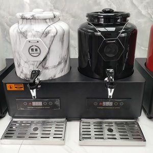 Distributore di bevande in porcellana doppio ristorante dell'hotel bianco/verde elettrico latte caldo acqua Crock abbinamento coperchio Dispenser bevande - Product Image 6