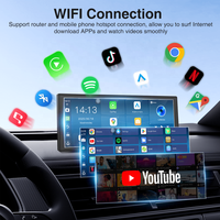 10.25 pouces IPS écran tactile intelligent HD Portable sans fil CarPlay Android Auto GPS Navigation voiture pour lecteur Radio USB 1 an
