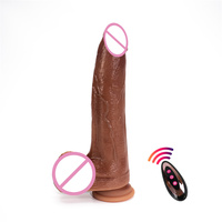 5CM Durchmesser Teleskop Schub beheizte Dildos Realistische Silikon Riesige Dildo Vibrator für Frauen Sexspielzeug