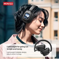 Casque MINISO G90 avec écran, réduction de bruit ANC, écouteurs sans fil 5.4, son stéréo HiFi, caisson de basses