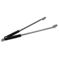 Pinces à barbecue de 24 pouces en acier inoxydable, pinces à gril longues en métal pour barbecue extérieur, poignée antidérapante, mécanisme de verrouillage, résistantes à la chaleur