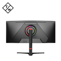 Moniteur de jeu incurvé HDR haute luminosité MVA 34 pouces 165 Hz 1800R 3440x1440 avec interface DP et haut-parleurs pour PC