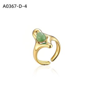 Anillo de Moda con PIEDRA NATURAL A0367 para Mujer, Joyería de Alta Calidad - Product Image 4