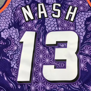 2024 vente en gros de nouveaux maillots de basket-ball américains cousus étoiles rétro dans l'élément de l'année du Dragon rouge vert <span class=keywords><strong>bleu</strong></span> violet maillots - Product Image 1