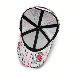 Casquette de baseball unisexe amusante style Hip Hop, motif sportif, 6 panneaux, sergé 100% polyester, réglable, pour le poker et les jeux de cartes, vente en gros - Product Image 6