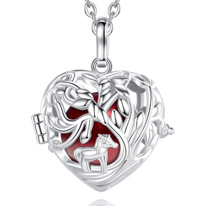<span class=keywords><strong>Collana</strong></span> Changda con Ciondolo Angel Chime Harmony Ball Placcato Argento per <span class=keywords><strong>Maternità</strong></span> e Cerimonie - Product Image 1