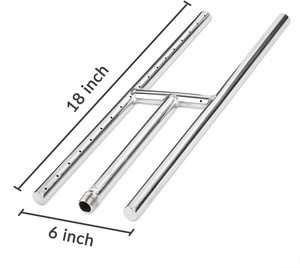 Kit de Quemador en H para Fogatas y Chimeneas de 18 x 6 Pulgadas, Quemador de Acero Inoxidable Serie 304 para <span class=keywords><strong>Propano</strong></span> y <span class=keywords><strong>Gas</strong></span> <span class=keywords><strong>Natural</strong></span> - Product Image 2