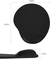 Tapis de souris ergonomique blanc, noir, pour Gamer, avec coussin de Gel, soutien de poignet pour clavier et tapis de souris
