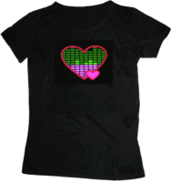 T-shirt LED en gros / T-shirt à éclairage LED / T-shirts lumineux LED pour jouets LED pour enfants Logo personnalisé T-shirt LED