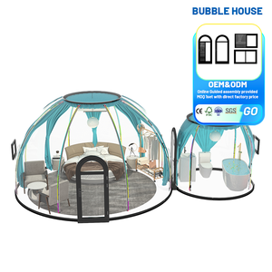 Grande tente dôme géodésique transparente de luxe, modulaire, mobile, en polycarbonate circulaire, à vendre - Product Image 1