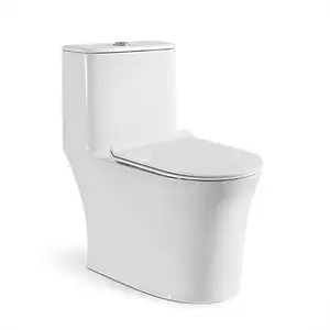 现代加长一体式白色陶瓷洁具WC厕所酒店家居厕所