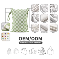 Sac à couches pour bébé en polyester, design personnalisé d'usine, avec fermeture éclair, lavable et entièrement 100% imperméable, grande capacité, sac de rangement intérieur