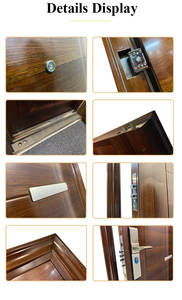 Puerta de seguridad exterior de fábrica de China, venta al por mayor, casa de estilo europeo, modelo de puerta principal de acero - Product Image 5