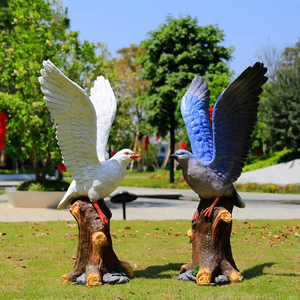 Custom Fiberglass Bird Sculpture Life Size Eagle Dove Owl Swan Ostrich Animal Statue for Garden Park Decoration - Product Image 4