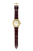 Montre pour homme en jade synthétique de luxe, incrustée de cristaux, mouvement à quartz Miyota, boîtier en alliage IPG, bracelet en cuir PU, étanche 3ATM, DOE/DOM