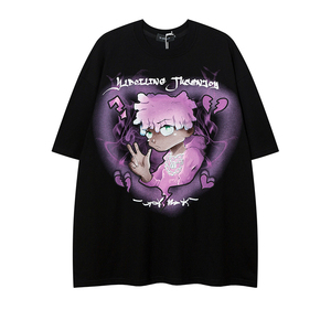 Custom Graphic Tees T Shirts Printed Men's Silk Screen Printing Hop T-Shirt Men 260g Oversized Tshirts - Product Image 3