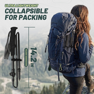 <span class=keywords><strong>Bastones</strong></span> <span class=keywords><strong>de</strong></span> <span class=keywords><strong>Trekking</strong></span> Plegables KingGear Ultraligeros <span class=keywords><strong>de</strong></span> 5 Secciones con Empuñaduras <span class=keywords><strong>de</strong></span> Espuma EVA para Viajes y Senderismo - Product Image 4
