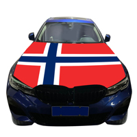 Couverture nationale de capot de voiture abordable drapeau Norvège couverture de moteur de voiture drapeau vente directe d'usine tissu polyester