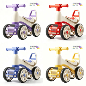 Wholesale <strong>Childrens</strong> Sliding <strong>Car</strong> 4 Wheel Anti Tip Over Design EVA Silent Tires Cool Bright Lights Porteur Rutschauto Supplier - Product Image 3