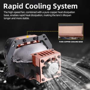 เลนส์โปรเจคเตอร์ Sanvi LK12MAX Bi Led ทรงสี่เหลี่ยม โปรเจคเตอร์ไฟหน้าแบบ Bi LED ขนาด 3.0 นิ้ว 76w 48w พร้อมดีไซน์ไฟสูงแบบเสริมคู่ - Product Image 5