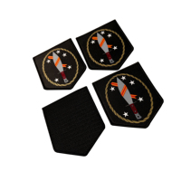 Commande personnalisée en gros de patch tissé de marque privée