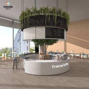 Mostrador Redondo Personalizable para Cafetería o Restaurante con Iluminación LED, Ecológico y Resistente para Cafeterías y Vitrinas - Product Image 5
