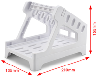 Porte-étiquette pour rouleaux et étiquettes pliables en éventail Design élégant Imprimante thermique Accessoire universel externe Code à barres Expédition de bureau