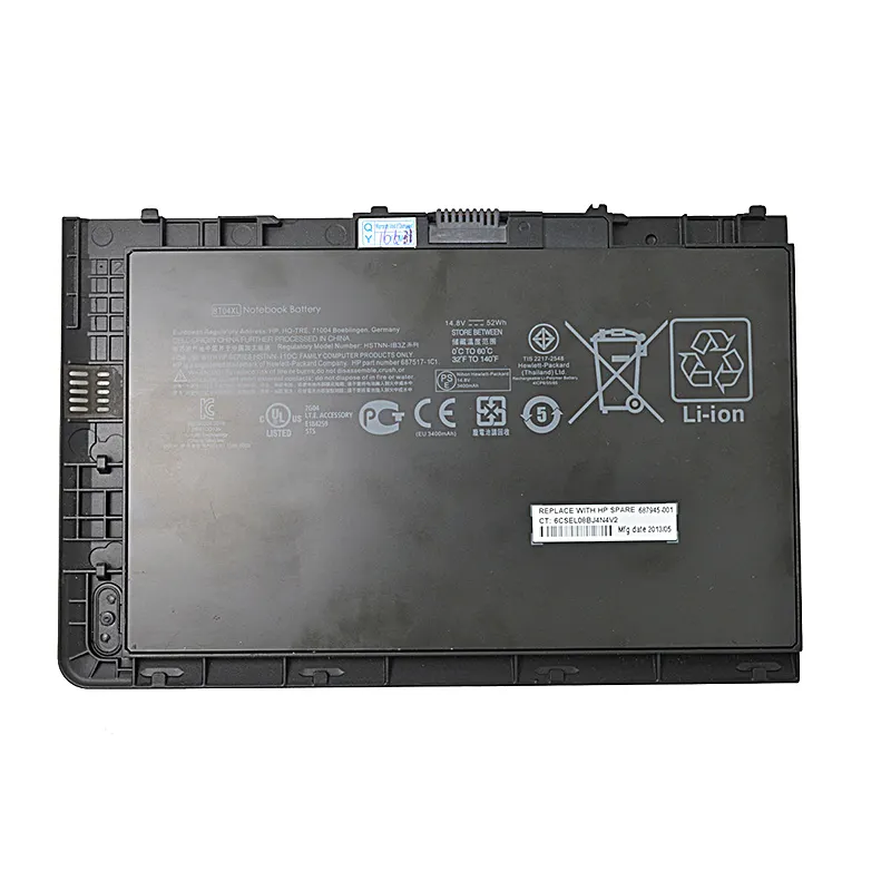Batería BT04 BT04XL para portátil, para HP EliteBook Folio 9470 9470M 9480 9480M, Ultrabook, se adapta a BA06 BA06XL