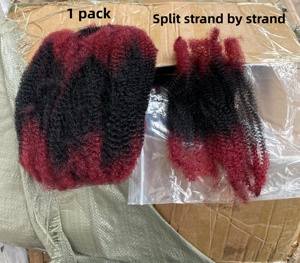 Nuove <span class=keywords><strong>Extension</strong></span> <span class=keywords><strong>per</strong></span> Trecce Micro Twist Senza Nodi in <span class=keywords><strong>Capelli</strong></span> Sintetici <span class=keywords><strong>Afro</strong></span> Kinky Bulk, 12 Pollici, 100 Grammi, Effetto Naturale <span class=keywords><strong>per</strong></span> Doppia Intreccia a Macchina - Product Image 3