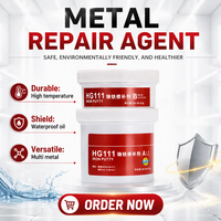 HiGlue HG111 Mastic de réparation métallique, composé époxy pour fissures, trous, tuyaux, pompes, vannes, entretien de machines
