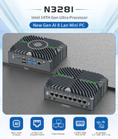 Nuevo Firewall DDR5 VPN Tel Core Ultra 5 125U Sin Ventilador, Servidor Router de 12 Núcleos, Mini PC Barebone de Ciberseguridad
