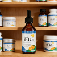 Complément alimentaire liquide de vitamine B12 à absorption rapide 500 mcg, stimulant énergétique, soutien immunitaire à base de plantes, complexe de vitamines et de minéraux