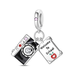 Nuevo Dije Original de Plata de Ley S925 con Diseño de Dragón, Cámara, Reloj y Búho, para Pulsera DIY, Regalo de Joyería para Mujer - Product Image 2