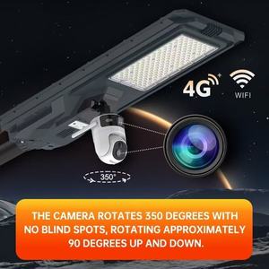 Lampadaire Solaire Tout-en-un 800W 1200W à Double Caméra avec Surveillance <span class=keywords><strong>CCTV</strong></span> 4G WIFI pour Extérieur - Product Image 2