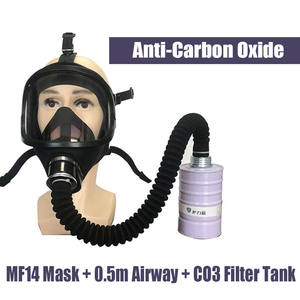 MF14 Full Face in Silicone maschera antigas con serbatoio di carbone attivo riutilizzabile di protezione per Gas di polvere respiratore chimico - Product Image 3