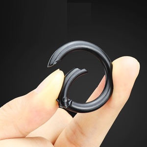 Mini <span class=keywords><strong>mousqueton</strong></span> à ressort en métal <span class=keywords><strong>30mm</strong></span>, fermoir rond pour la fabrication de bijoux, sac à main, porte-clés - Product Image 4