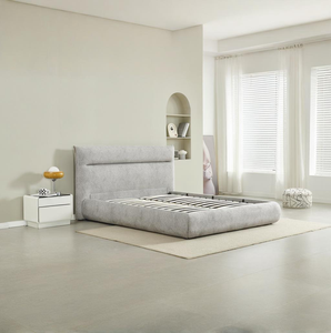 Base de Cama Tapizada en Tela con Plataforma Elevadora Hidráulica y Almacenamiento, con Soporte de Láminas Silencioso - Product Image 2