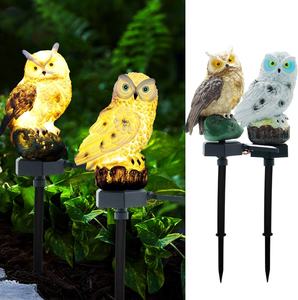Lampe solaire en résine imperméable en forme de hibou pour chemin extérieur, jardin, décoration de jardin, lampe LED solaire pour cour et paysage - Product Image 2
