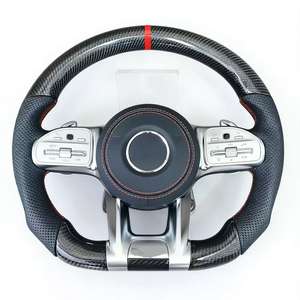 Volant sport en cuir et fibre de carbone pour <span class=keywords><strong>Mercedes</strong></span> Benz Classe S W221 W222 W246 C217 W205 X117 C117 pour AMG - Product Image 1