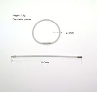 YIWANG Porte-clés en caoutchouc en fil d'acier Design Porte-clés en fil métallique pour clé suspendue