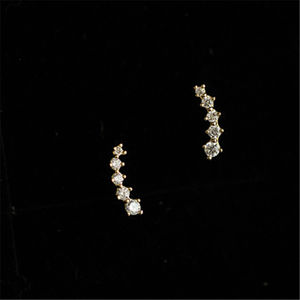 Boucles d'oreilles à clous en zircon S925, design simple, cadeaux pour filles, vente chaude sur Etsy - Product Image 1