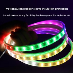 Bande lumineuse <span class=keywords><strong>LED</strong></span> <span class=keywords><strong>solaire</strong></span> étanche pour <span class=keywords><strong>extérieur</strong></span>, pour la décoration de cour, éclairage architectural paysager, bande lumineuse COB néon 24V - Product Image 6