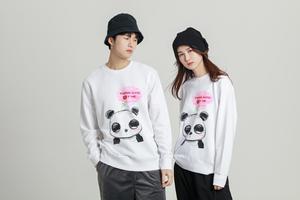 Vendita all'Ingrosso Diretta dalla Fabbrica, Felpe Casual con Vestibilità Comoda, 100% Cotone, Stampa Panda 'Take Care of <span class=keywords><strong>Me</strong></span>', Girocollo, Perfette per l'Autunno, Unisex - Product Image 2