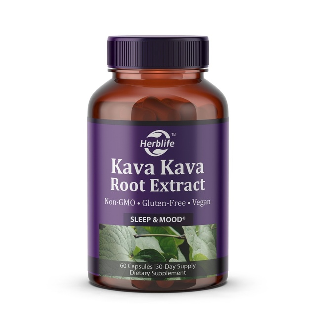 OEM ODM Kava Kava Root Extract Capsules 500mg - Relax Calming Capsules for Better Sleep,mood and Immune Support, Vegan,NO-GMO