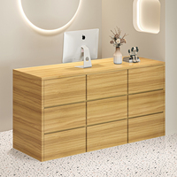 Comptoir de réception de luxe léger pour entreprise, salon de beauté, supermarché, petite table de comptoir