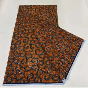 Tela Africana de Parafina, Tela de Cera Estampada de Moda, Tela Ankara, <span class=keywords><strong>Material</strong></span> de Costura Pagni de Ghana, 6 Yardas - Product Image 4