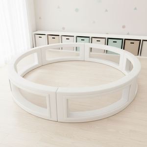 Piscine à balles transparente blanche pour enfants, structure en bois et plastique, parois confortables, pour usage intérieur/extérieur >20k - Product Image 6
