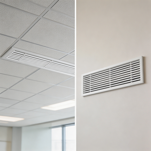 Diffuseur linéaire à fentes pour plafond HVAC - Nouveau design 2026, grille d'aération en aluminium sur mesure pour hôtel, bureau, hôpital, blanc JRUID-LINE - Product Image 5